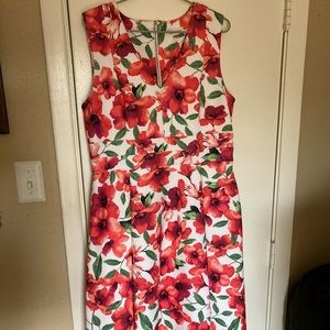 Size 12 NWOT thick Calvin Klein floral dress